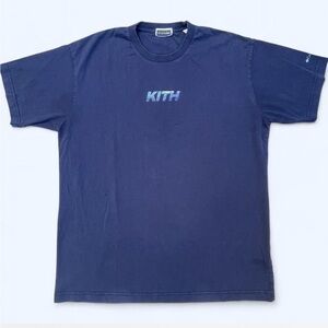 Kith Columbia Dark Blue print fishing Tee coastal summer outdoors dadcore large